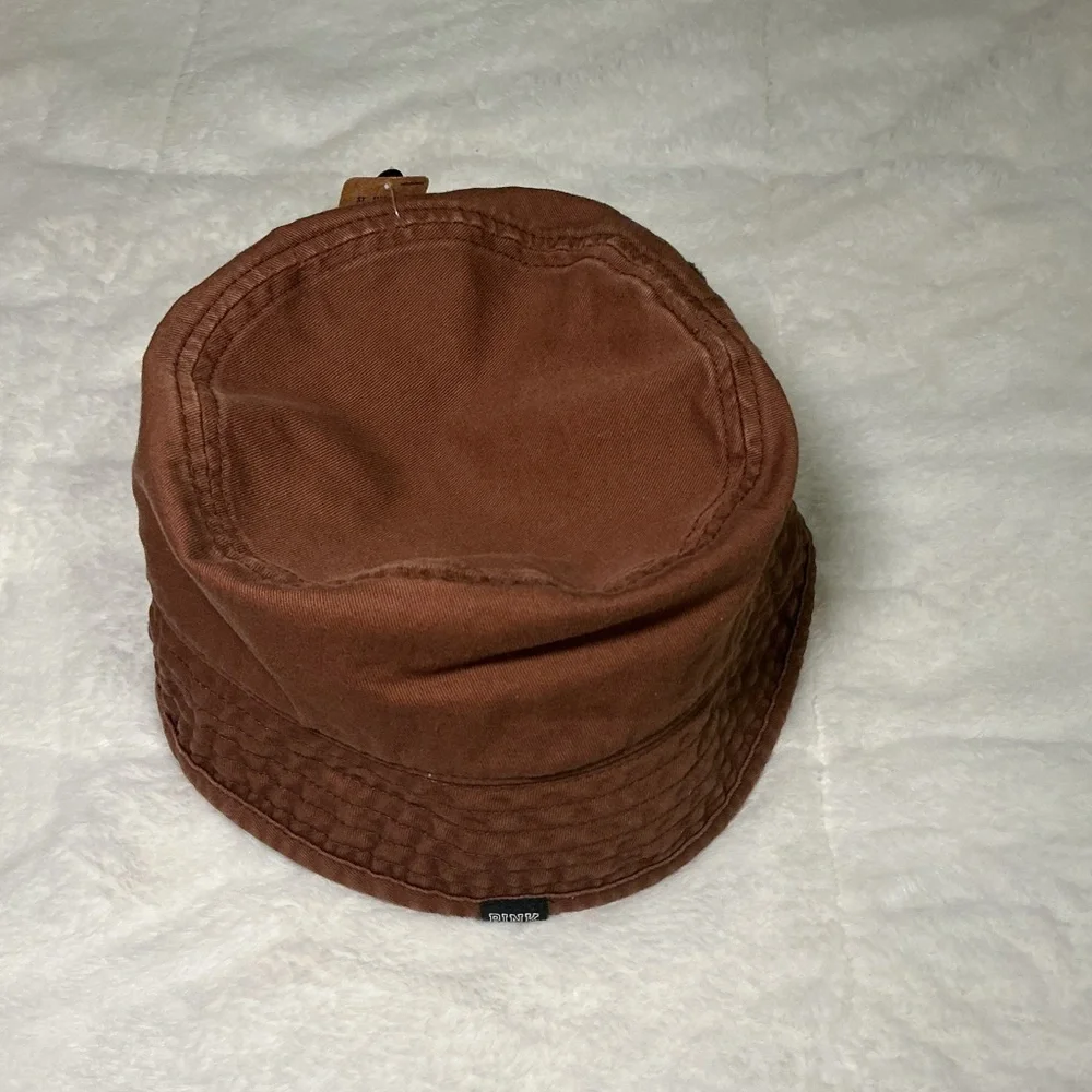 PINK Victoria's Secret Brown Cotton Bucket Hat - Men's Accessory - Picture 4 of 5